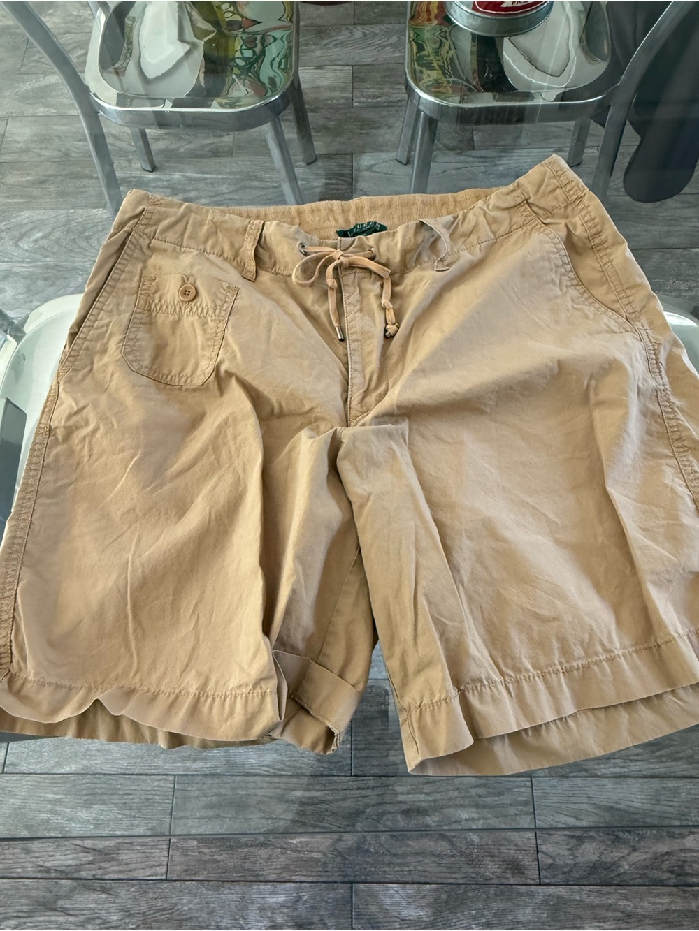 Ralph Lauren Tan Drawstring Casual Hybrid Shorts